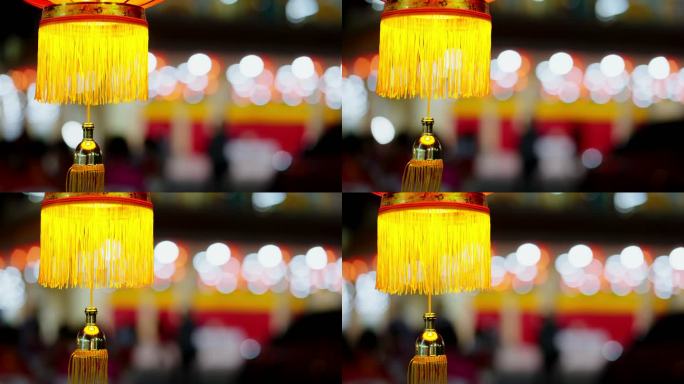 中国新年的中国灯笼和舞龙。