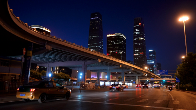 城市夜景 人群车流 都市夜色 办公楼夜景