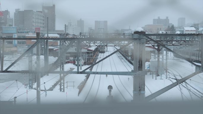 北海道冬日车站