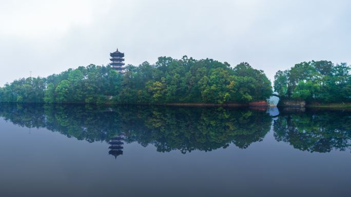 陕西汉中南郑南湖 延时摄影