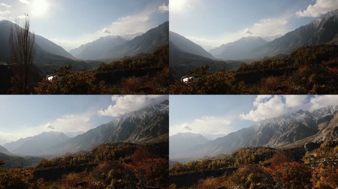 喜马拉雅山的秋天胸围辽阔荒山