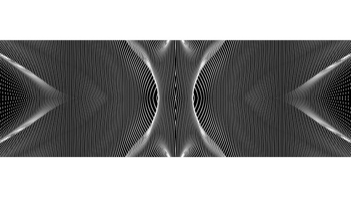【宽屏时尚背景】黑白抽象伸缩曲线图形空间