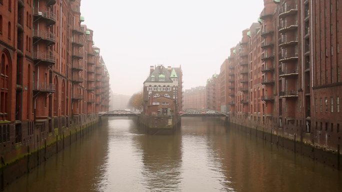 冬季汉堡Speicherstadt