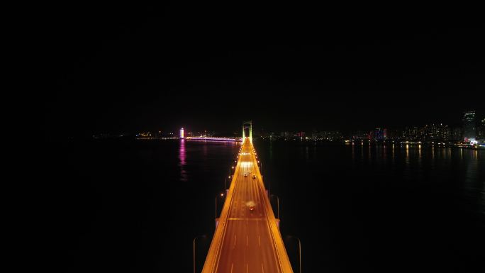 大连星海湾大桥夜景灯光【4K】