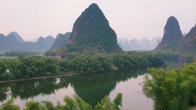 航拍河池罗城武阳江风光