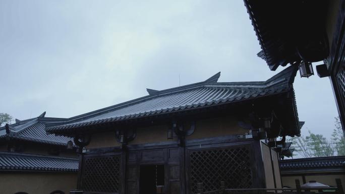 【4K】古建筑延时下雨延时云彩变幻
