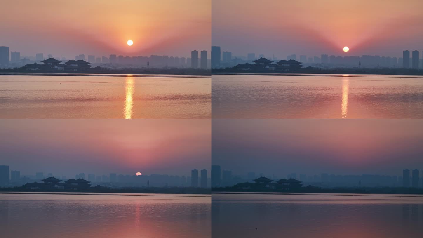 4k松雅湖拍摄日落延时
