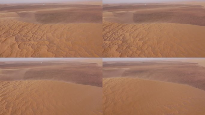 沙尘扬沙实拍素材防沙治沙 环境治理抗旱