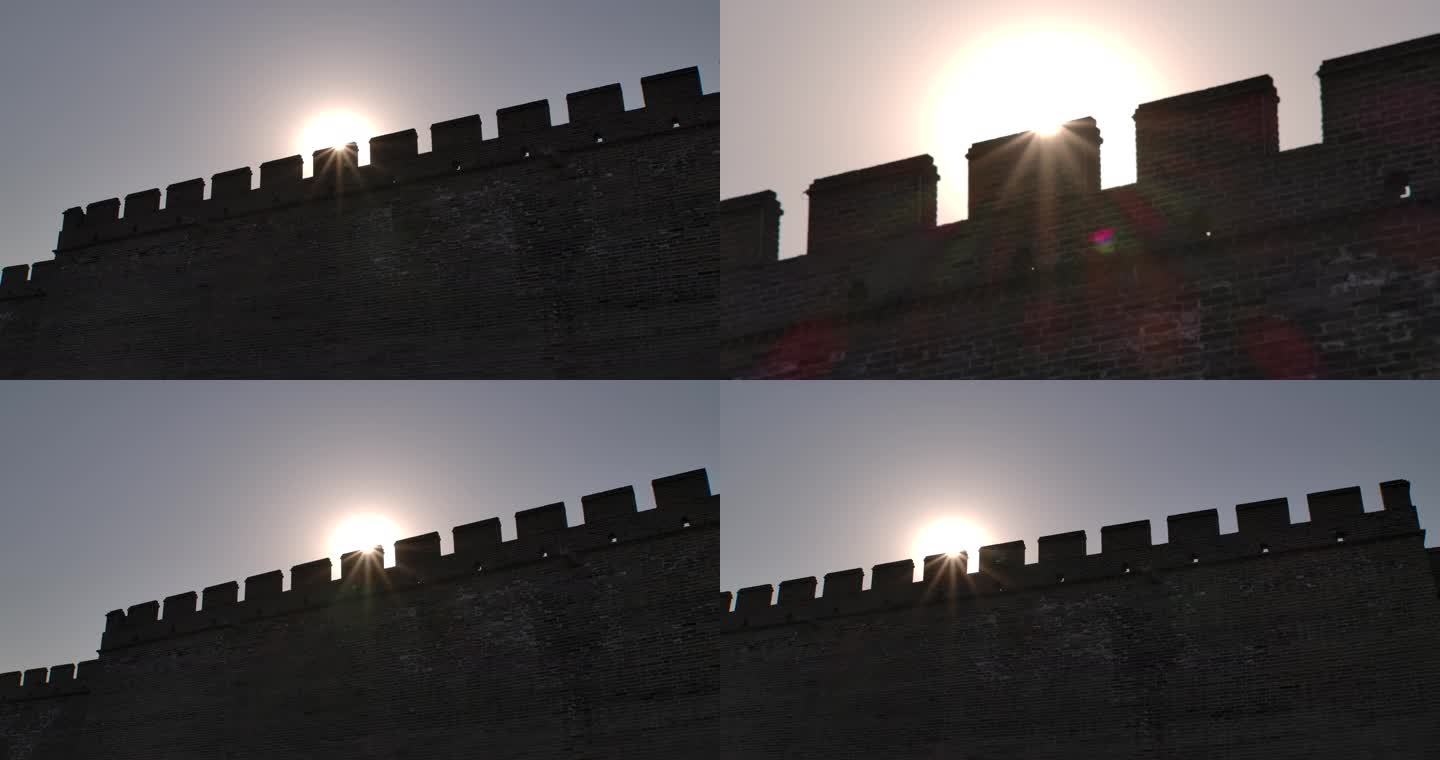 阳光穿过古城墙