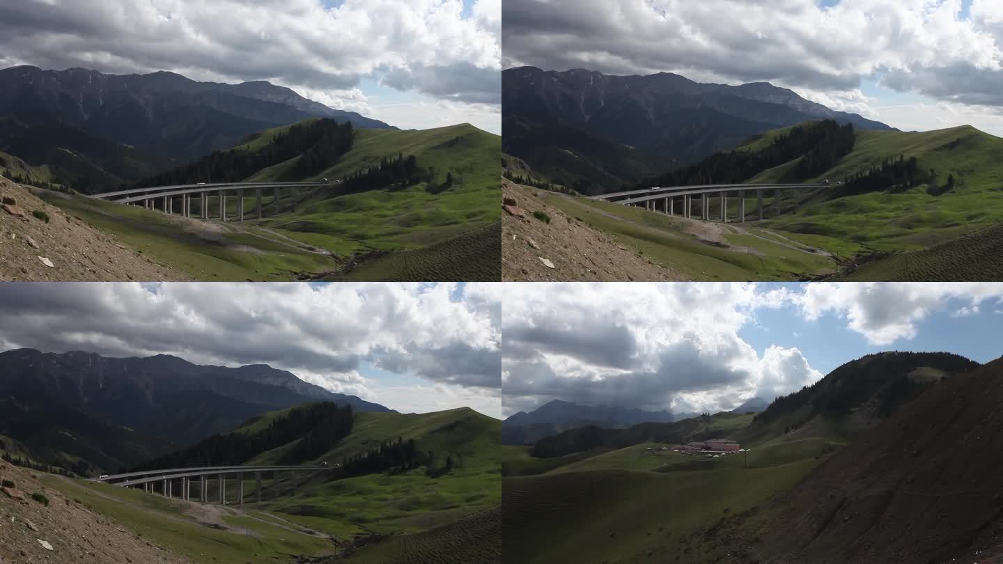 新疆赛里木湖周边风景空镜C021
