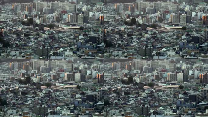 城市景观鸟瞰图贫民窟