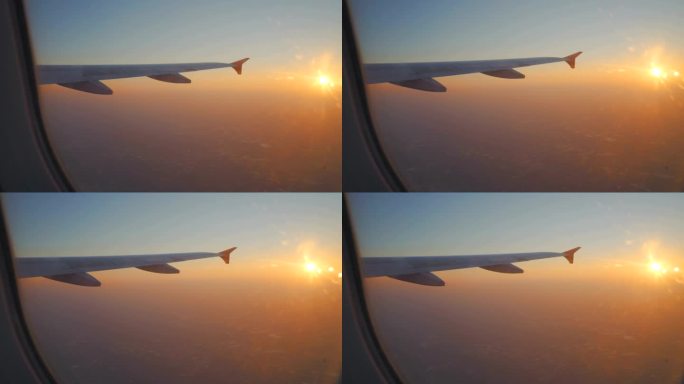 窗口飞机旅行时间是日落