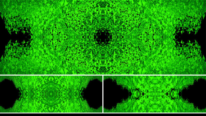 【宽屏时尚背景】绿光炫影虚拟快闪破碎花型