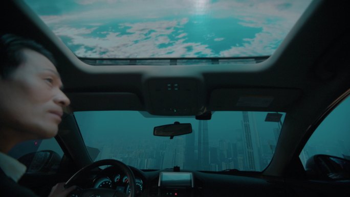 汽车时空隧道特拍漂移汽车VR超现实