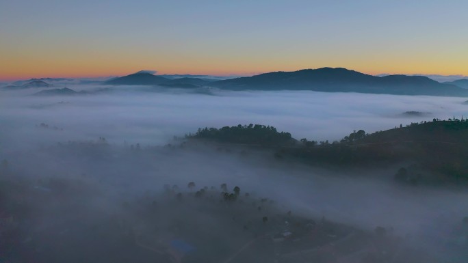 航拍茶山