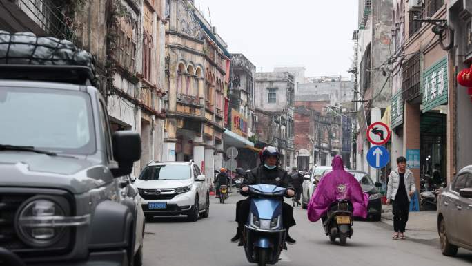 广东雷州街景 骑楼老街