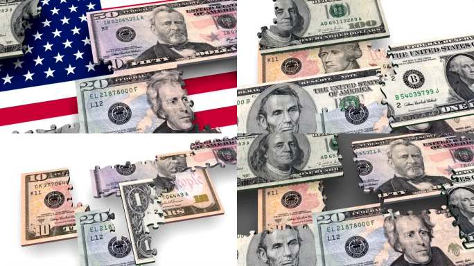 可循环，将美国货币与美国国旗混淆（3个版本）