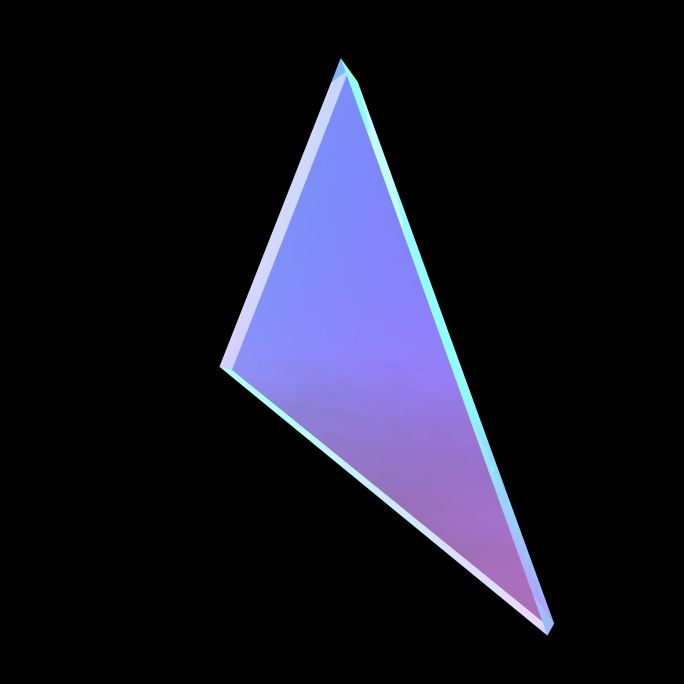 赛博朋克三角形 三角体几何多面体装饰元素