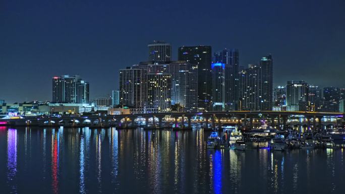 迈阿密城市景观城市延时航拍迈阿密视频旅游