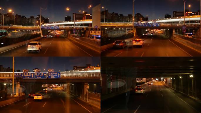 【4K原创】城市夜景、夜景车流、城市街道