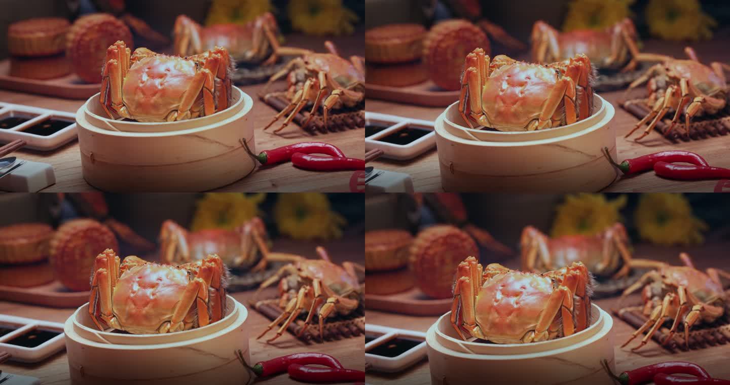 螃蟹中秋节美食大闸蟹月饼