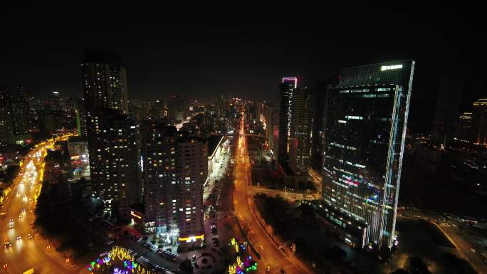 大连高尔基路凯德和平广场夜景