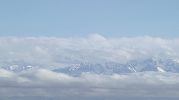 云层雪山远景风景空镜延时C021