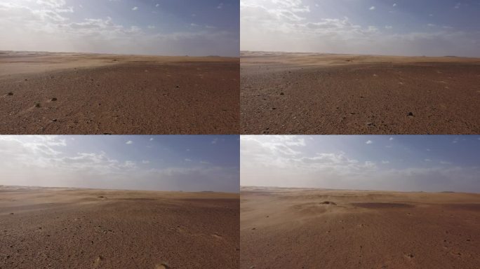 沙漠风沙沙尘扬沙实拍素材