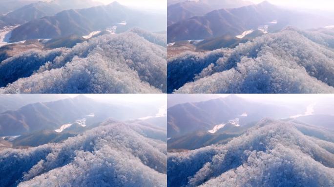 雾凇 冬季 冰雪世界 山峦
