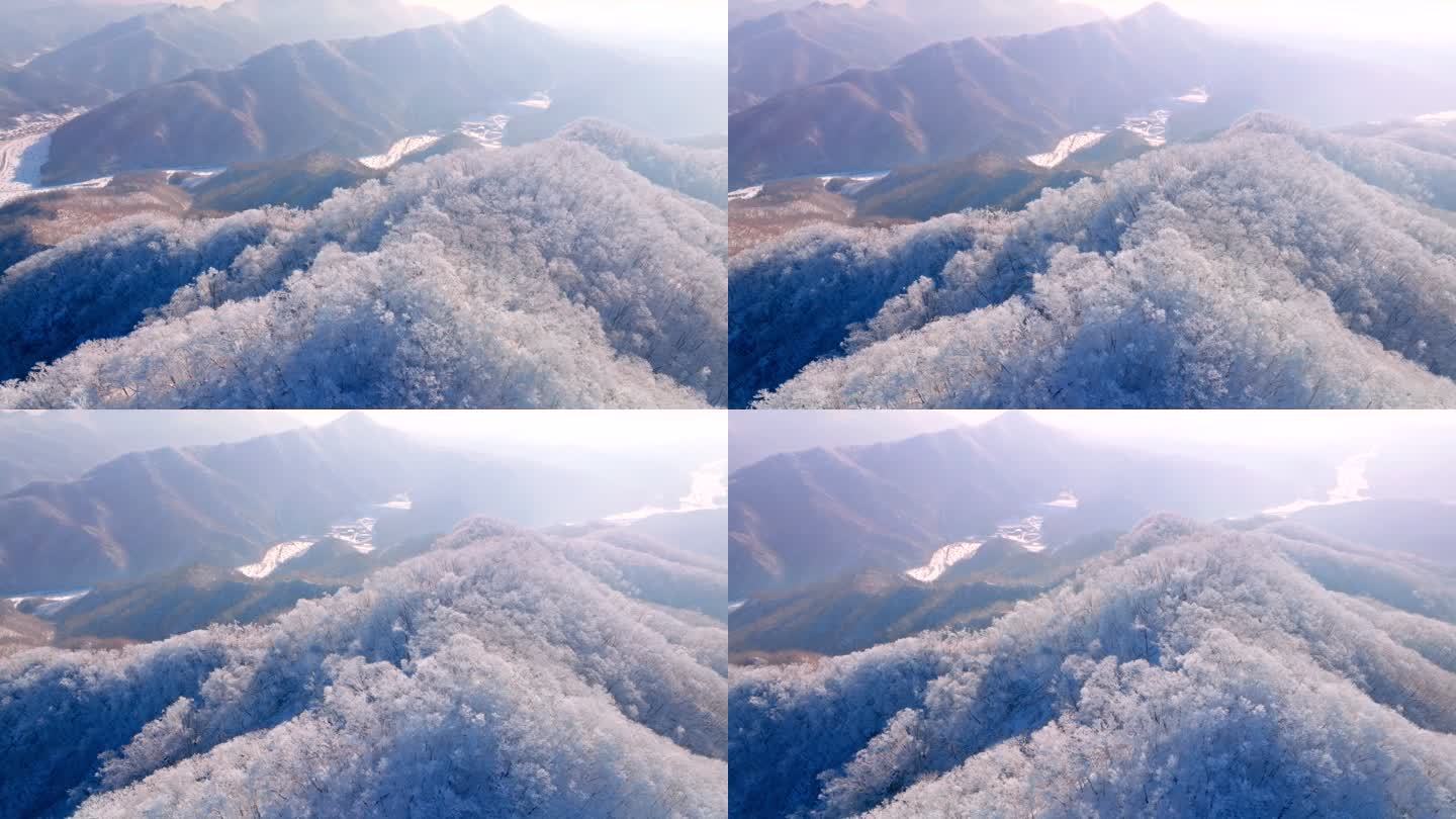 雾凇 冬季 冰雪世界 山峦