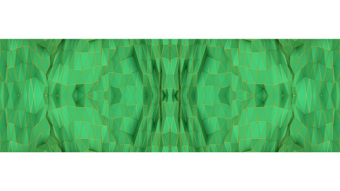【宽屏时尚背景】复古绿色金边菱形抽象几何
