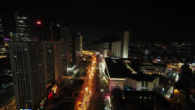 大连高尔基路凯德和平广场夜景