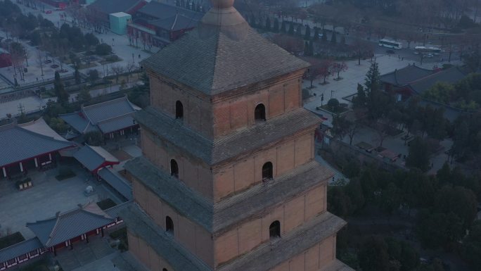 大雁塔陕西西安标志建筑4k航拍视频