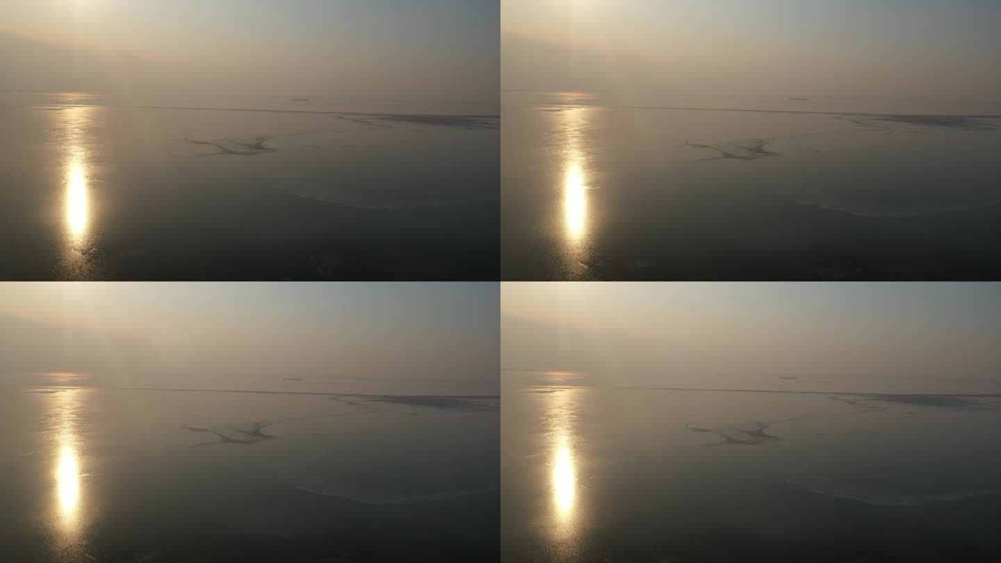 日落前的冰湖