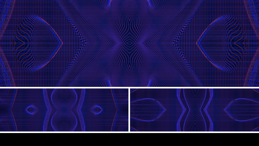 【宽屏时尚背景】紫光赛博朋克立体曲线矩阵
