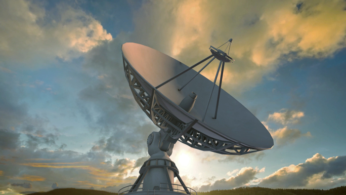 雷达接收器卫星通信4K素材