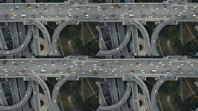 复杂的天桥和繁忙的交通