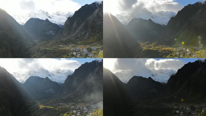 云南梅里雪山秘境雨崩村延时拍摄