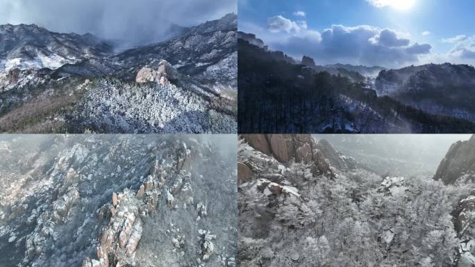 崂山巨峰北九水极致雪景4K