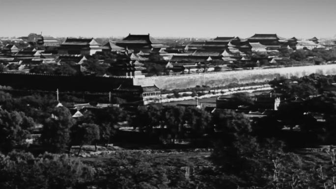 老北京 故宫 紫禁城 城墙  航拍