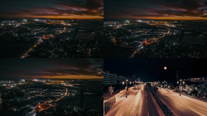 都市车流夜景延时摄影