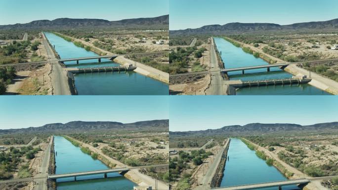 科罗拉多河清淤和帝国大坝改道后的全美国运河-空中