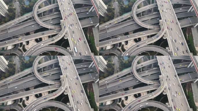 复杂的天桥和繁忙的交通