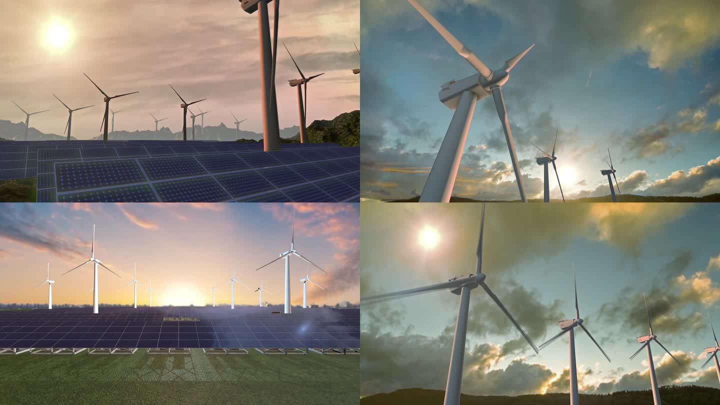 风力发电、光伏发电新能源视频