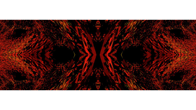 【宽屏时尚背景】红黑抽象炫影碎片分形艺术