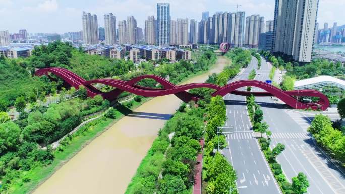 长沙梅溪湖中国结步行桥2