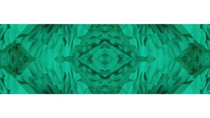 【宽屏时尚背景】薄荷绿色复杂几何立体图形