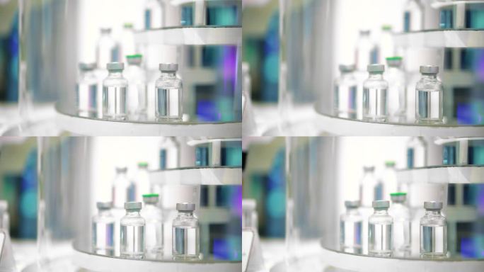 实验室的疫苗瓶新冠疫情防控防疫接种核酸检