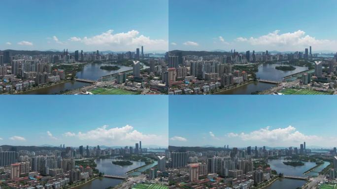 无人机捕捉中国厦门的城市景观