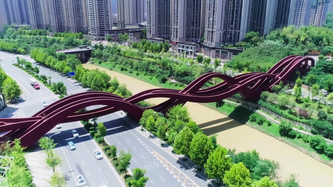 长沙梅溪湖中国结步行桥6